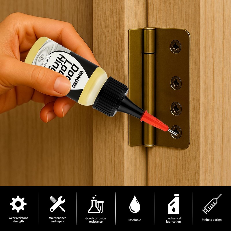 Door Hinge Lubricant Needle Oiler | 2 oz Lock Lube