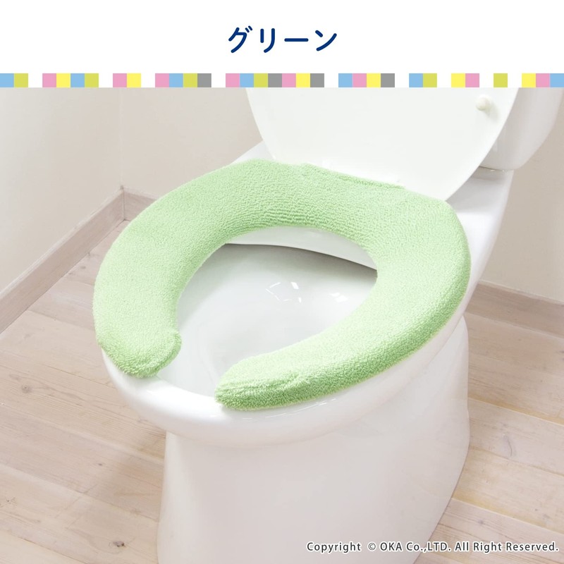 OKA Soft Toilet Seat Cover, Seeds U-Shaped Dedicated Type, Blue