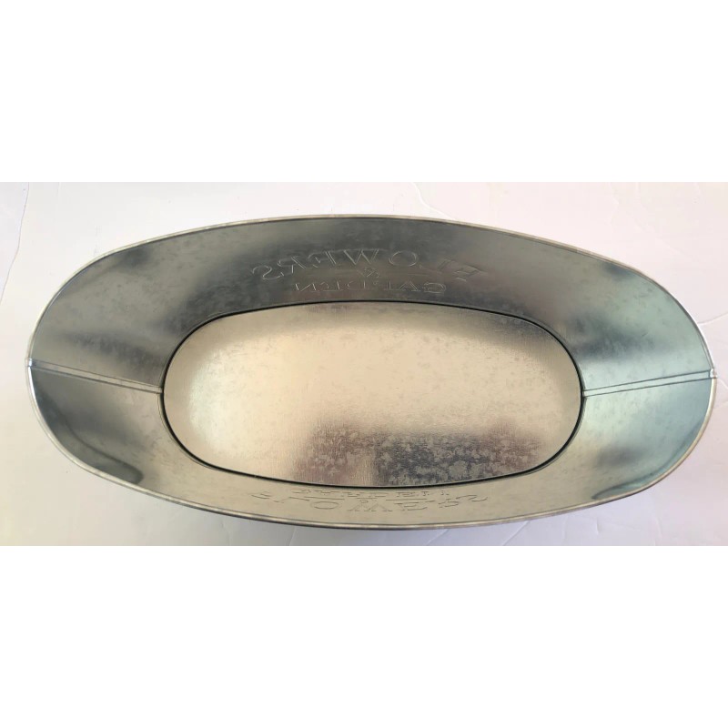 Greenbrier Lot of 2 Flowers & Garden Tin Oval Planter