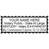 Shiny S-854 Self Inking Notary Stamp - Kentucky (Purple Faceplate)
