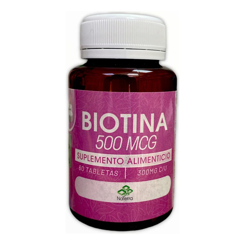 Biotina 500 Mcg 60 Tabletas Naterra