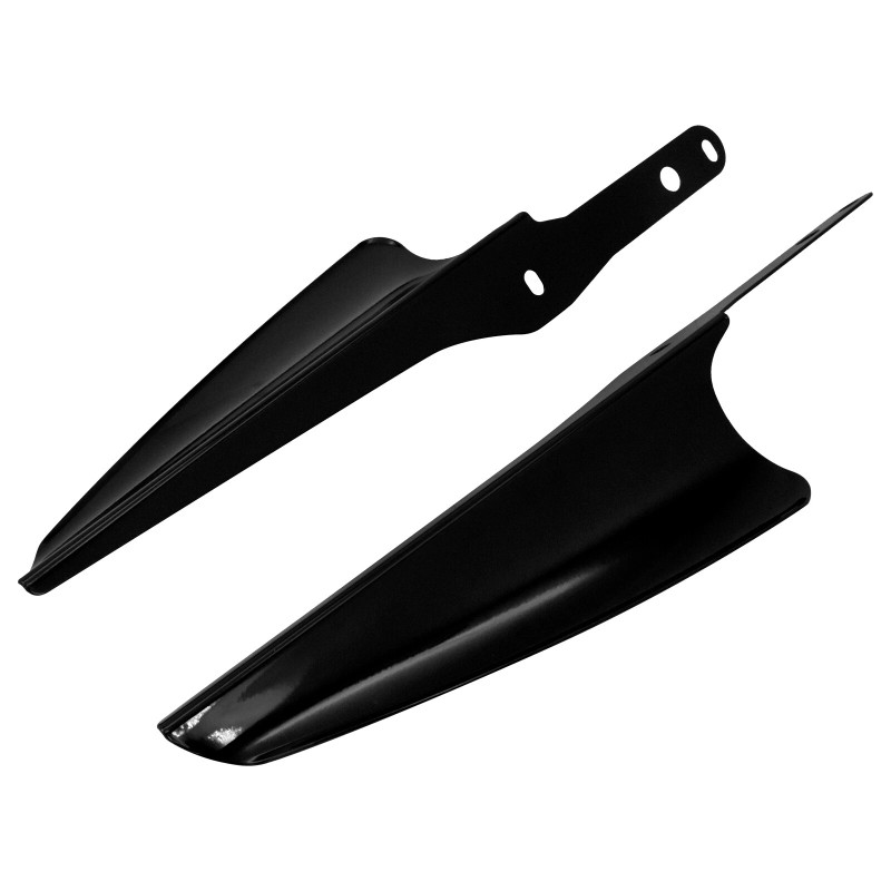 HCMOTORKU Black Front Fork Mount Wind Deflectors Fits For Harley