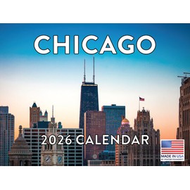 Chicago Calendar 2026 Monthly Wall Calender 12 Month | American Made In The USA