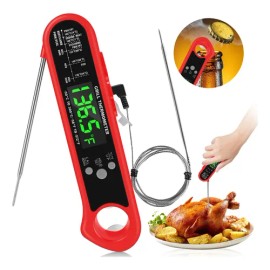 Huryfox Termómetro Digital De Sonda Doble Para Carnes, Horno                                                                                          