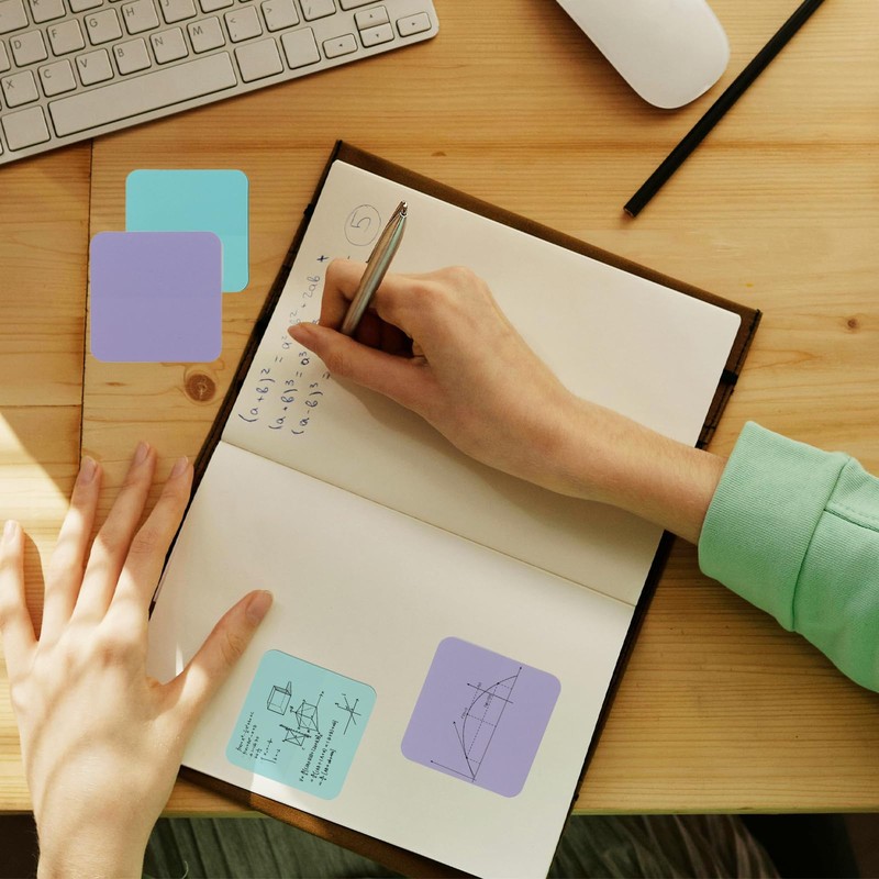 320 Sheets Transparent Sticky Notes, Colored Clear Sticky Notes, Waterproof