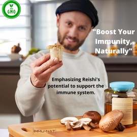 Immu-nat Ganoderma Reishi Mushroom Liquid Supplement - 8.5oz - Immune Support & Stress Relief - Pure Herbal Elixir
