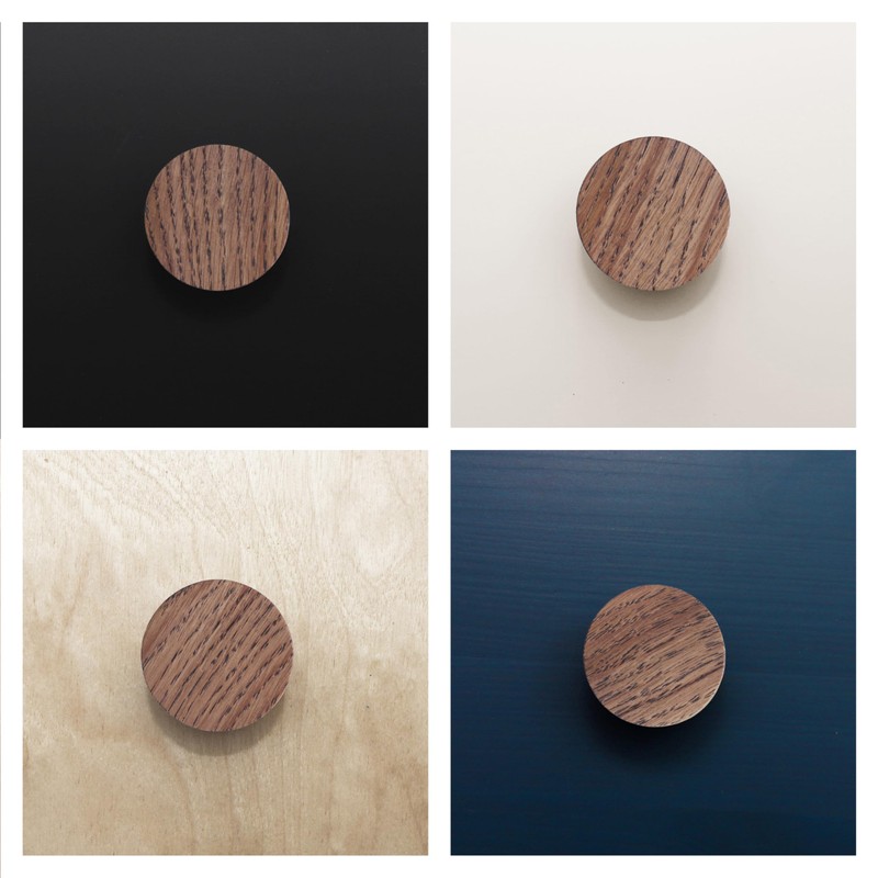 12 Pack Wood Cone Cabinet Knobs (Brown) - 4,1cm Diameter