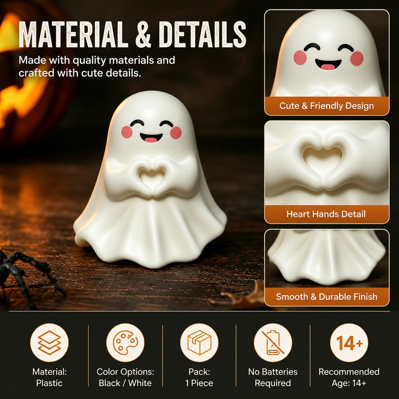 Middle Finger Ghost Statue for Halloween Decor – Cute &