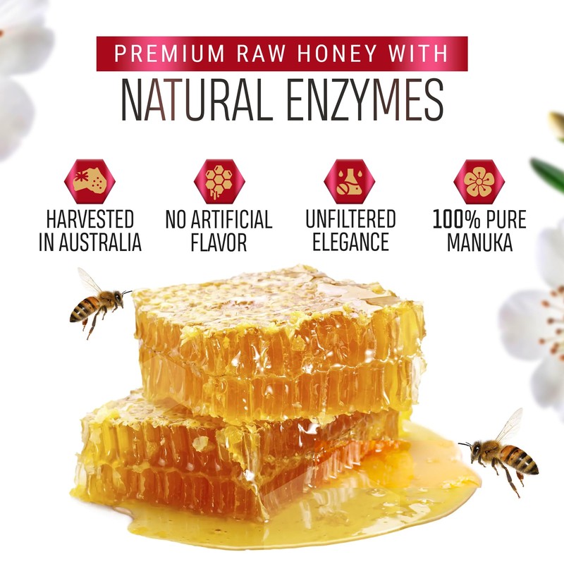 Berringa Manuka Honey Organic MGO 400+ High Strength, Supports General