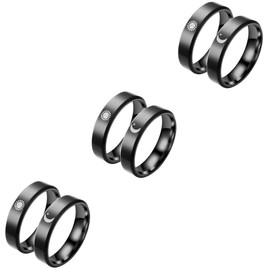 Healeved 3 Pairs Sun and Moon Promise Rings for Him and Her Matching Couples Jewelry Durable and Stylish for Anniversaries and Special Occasions
