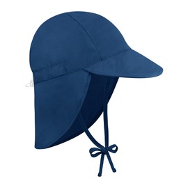 Becellen Children's Sun Hat, Summer UV SPF50+ Rain Hat with Neck Protection, Breathable, Lightweight Summer Hat, Baby with Chin Strap, Adjustable Toddler Fishing Hat for 1-5 Years, Girls, Boys, navy