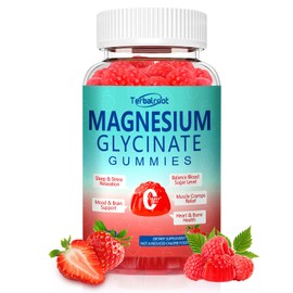 Natural Magnesium Glycinate Gummies 400mg, Sugar Free Magnesium Gummies for Adults with Magnesium L-Threonate, Chewable Magnesium Potassium Supplements for Sleep, Body Support and Relaxation, 60 Count