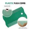 Green Pet Double-Sided Flea Comb Set 3Pcs 3.35in/8.5cm