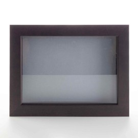 Dark Brown 18x22 Shadow Box Solid Wood Display Frame with Grey Acid-Free Backing UV Acrylic & Hanging Hardware | 3/4" Usable Depth