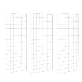 7RiversART Grid Wall Commercial Grade Gridwall Panels – Heavy Duty Grid Panel for Any Retail Display Wall Grid 2' Width x 4' Height, White (Pack of 3)