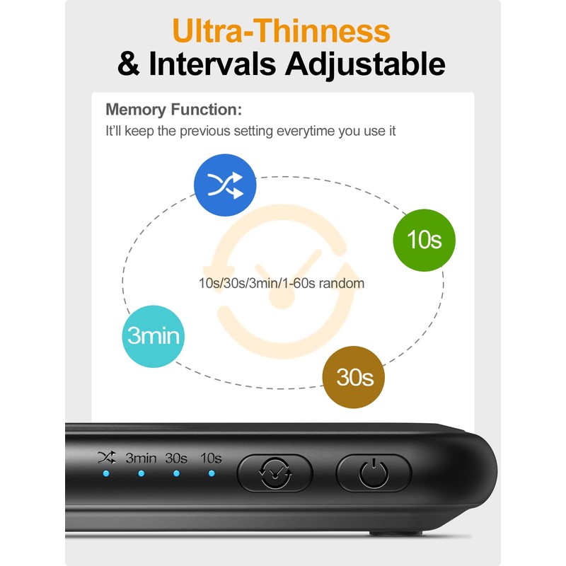 meatanty Ultra-Slim Silent Undetectable Mouse Jiggler, Interval Timer Adjustable, Mouse