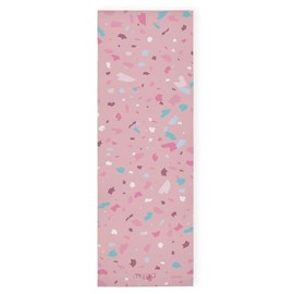 MYGA Yoga Mat - 6mm Thick Non-Slip Exercise Mat for Yoga, Pilates, Meditation and Fitness - Lightweight Travel Yoga Mat for Men and Women - Terrazzo