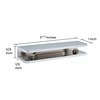 Dulles Glass Floating Shelf Brackets, Rectangular Clamps Heavy Duty, Chrome,