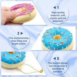 inheming 6 PCS Artificial Doughnuts for Display, Realistic Cute Fake Doughnut, Faux Doughnut Model for Bakery Shop Display, Photography Props, Home Decoration