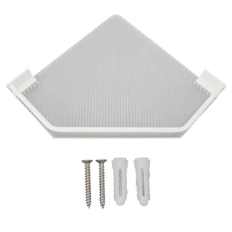 Drill Free Acrylic Bathroom Storage Shelf Space Aluminum Wall Mounted