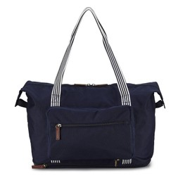 Joules Coast Collection, Unisex, Softside Foldable Packaway Duffle for Travel Or Overnight, Portable, Carry On, One Size, French Navy