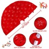 TOBEHIGHER Christmas Tree Skirt - 48 Inches Large Red Tree