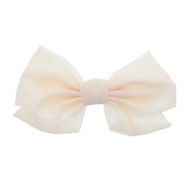 Chiffon 7 inch Hair Bow-Ivory