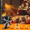 Fireplace Fan, Stove Fan Without Electricity with 5 Blades, Fireplace