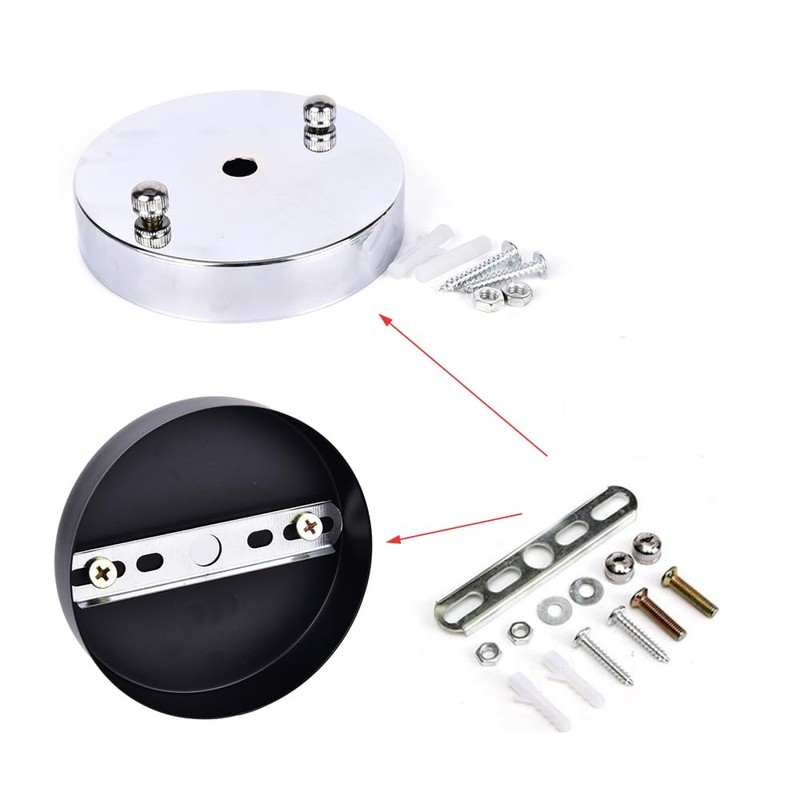 UtySty 4 Set Light Canopies Mounting Bracket Bar with Screws