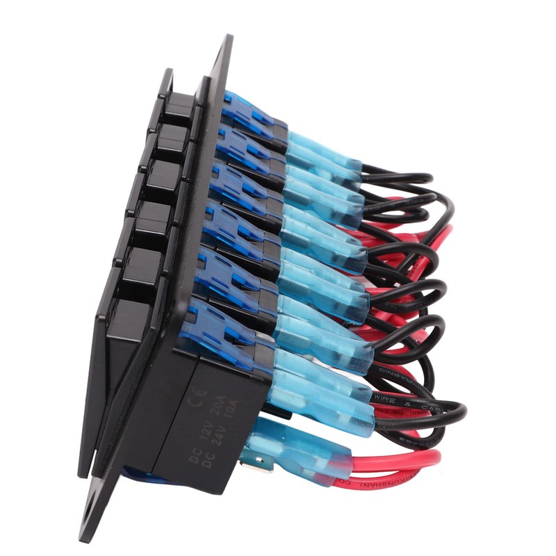 Marine Switch Panel, ON Off Toggle Switch Panel, 6 Gang