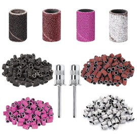 Momowin Pack of 120 Nail Cutter Attachments, Sanding Sleeves, Gel Nail Accessories, Nail Accessories for Filing Nails, Manicures, Pedicures