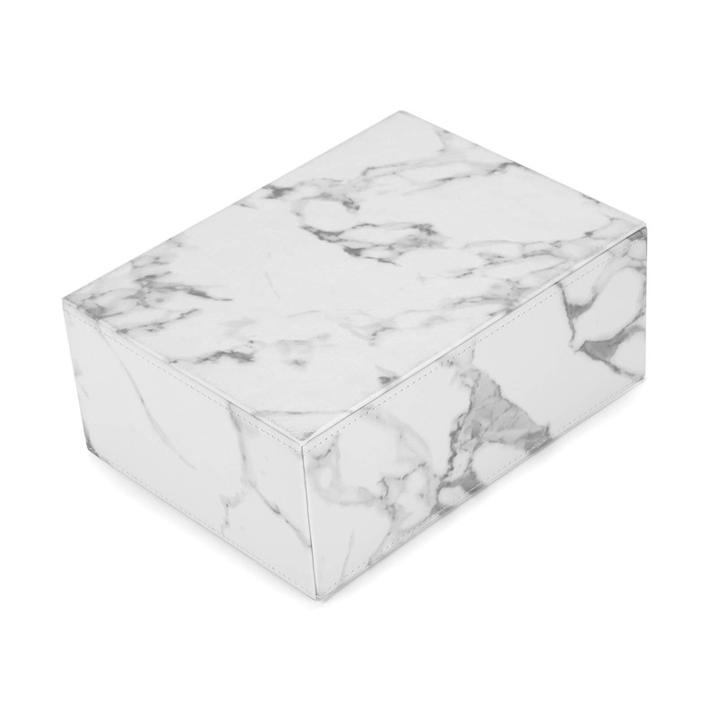 BSTKEY Rectangle Tissue Box PU Leather with Remote Control Organizer