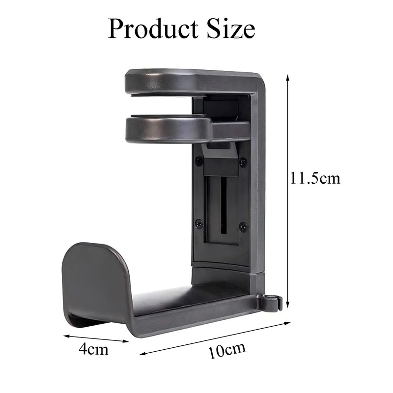 LZZEM Under Desk Headphone Stand Holder 360° Adjustable Rotating Arm