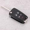 Carcasa de llave plegable, KIMISS 5 botones Flip Key Fob