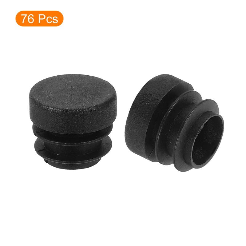 sourcing map 76 Pcs Round Plastic Plug, Tubing End Cap