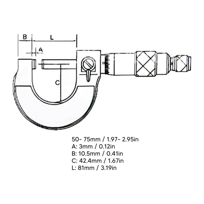 Micrometer Stable Alloy Surface Accurate Measurement Portable Micrometer Caliper Thickness