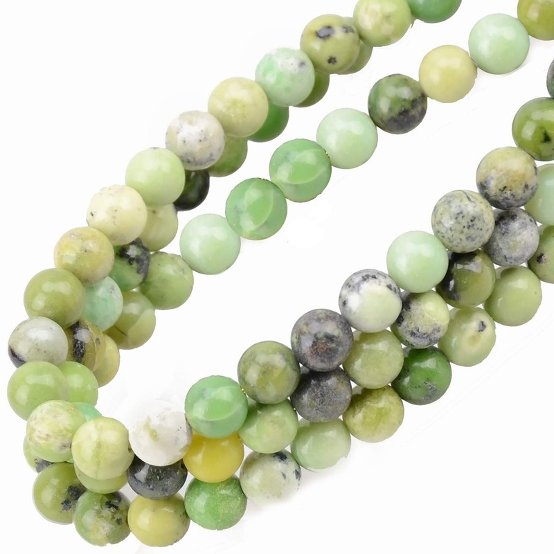 100Pcs Natural Crystal Beads Stone Gemstone Round Loose Energy Healing