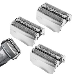 Pack of 3 Series 7 Shaving Head 70S Replacement Shaver Head Compatible with Braun Series 7 Men's Razor Shaving Head Replacement for Series 7 720cc, 730cc, 735s, 750cc, 760cc, 790cc (70S, Silver)