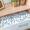 Self Adhesive Drawer Liner Shelf Blue Contact Paper 17.3in x16.4ft