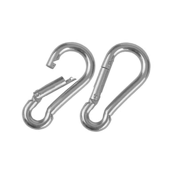 Branded Boards Heavy Duty Bushcraft Stainless Steel Carabiner Spring Snap