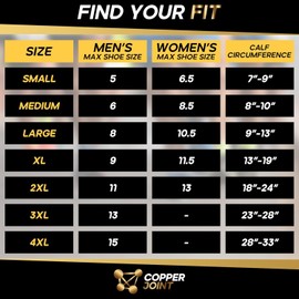 CopperJoint Copper Compression Socks Women Knee High, Easy On Wide Calf-Compression Socks Men for Circulation, for Women & Nurses, Support Sock, Running, Basketball, Travel, Sports - Large, 2 Pack
