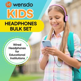 Kids Headphones Bulk 12 Pack for Classroom School Students, Wholesale Multi Color Wired Class Set Headphones for Children Toddler Boys Girls Teen and Adult (HY857,12 Mixed)