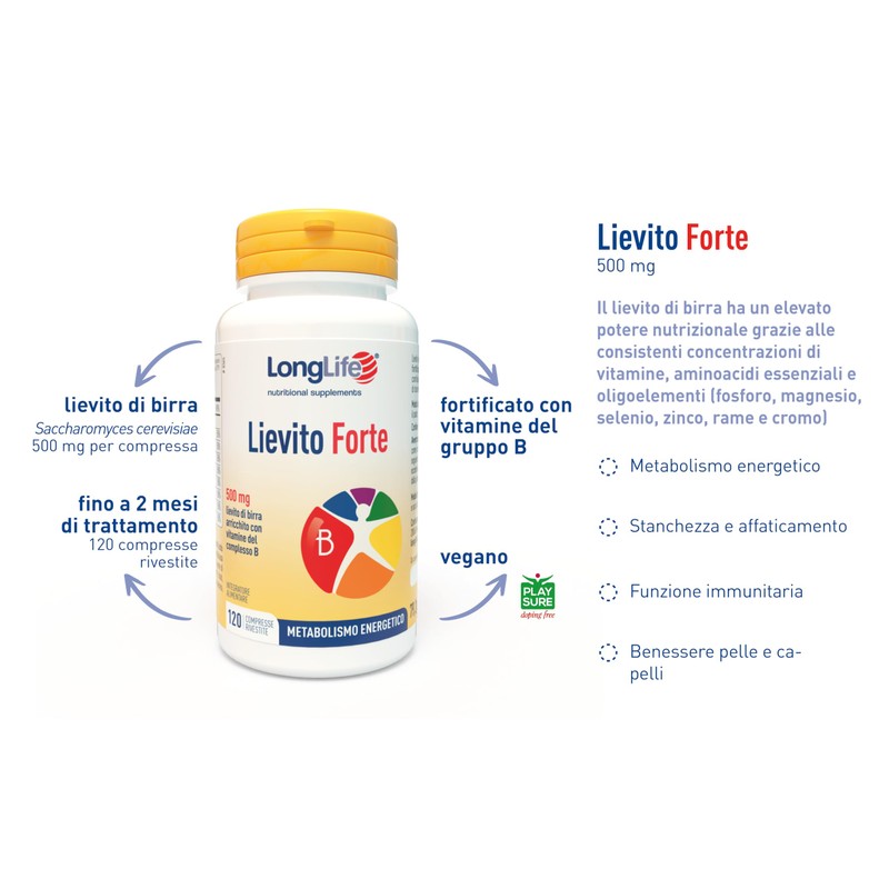 LongLife® Lievito Forte | Integratore di lievito di birra con