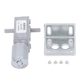 Double Shaft DC Gear Motor 25kg.cm 12mm Self Locking Reversible Worm Reduction Motor for Ovens Washing Machines 6V 30RPM
