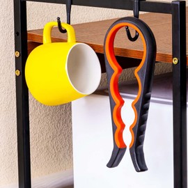 Bloss Jar Opener Bottle Opener for Seniors,Weak Hands and Arthritis,Black