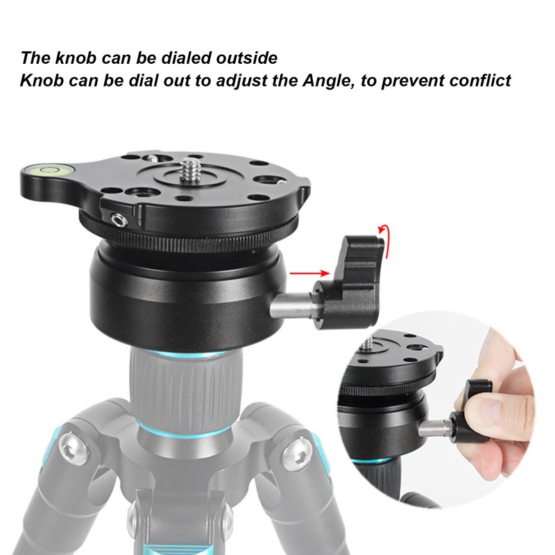 Tripod Head DY‑60N Tripod Leveling Base Leveler Adjusting Plate for
