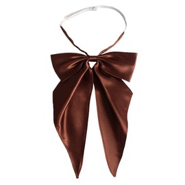 JKQBUX Cute JK School Uniform Anime Lolita Sailor Pre-tied for Womens Girls Adjustable Solid Color Satin Bowtie Cosplay Bow Tie