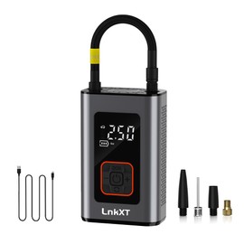 LnkXT Tire Inflator Portable Air Compressor,Metal Body, Electric Bike Pump with Digital Tire Pressure Gauge,150PSI Air Pump for Car, Motorcycle Bicycle Ball, with LED light