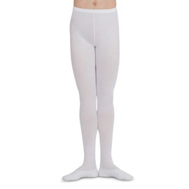 Capezio Men's Men's Knit Footed Tights with Back Seams, Dyeable White, XX-Large