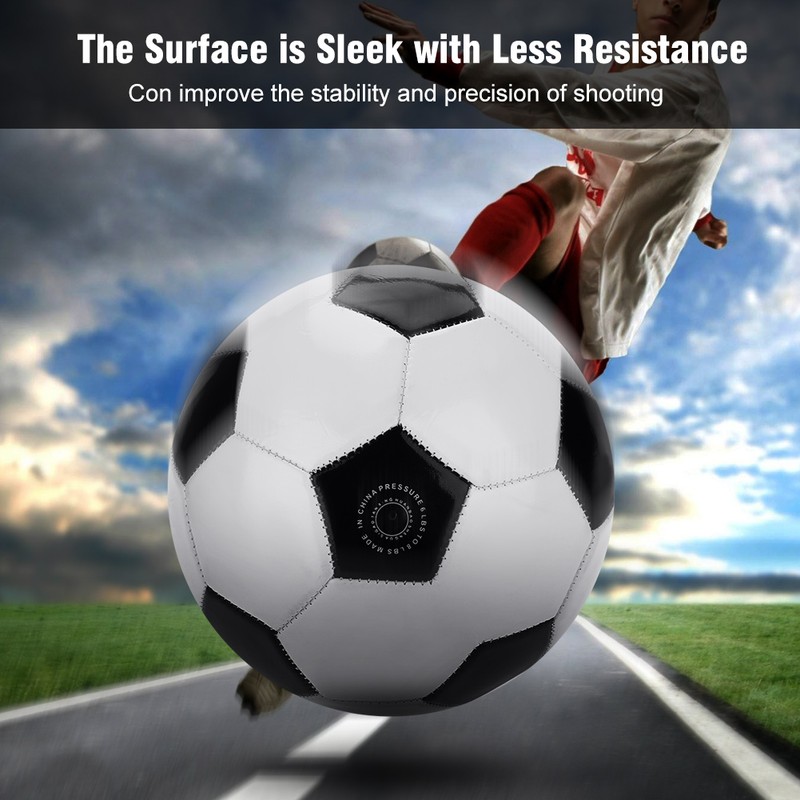 Size 4 Classic Black White Standard Soccer Ball Training Football